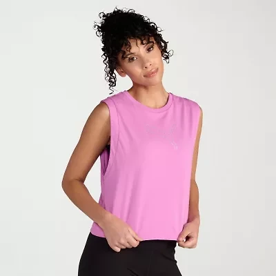 PUMA Womens Crew Neck Sleeveless Active Tank Top