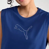 PUMA Womens Crew Neck Sleeveless Active Tank Top
