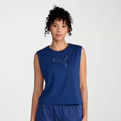 PUMA Womens Crew Neck Sleeveless Active Tank Top