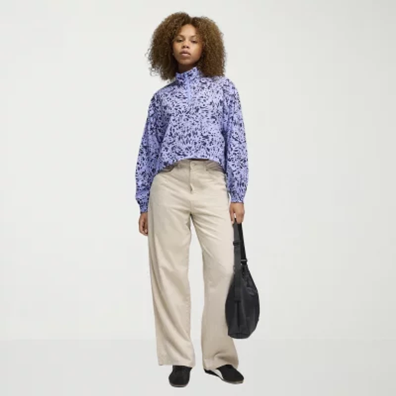 PUMA Womens High Neck Long Sleeve Active Quarter-Zip Pullover