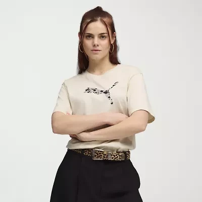 PUMA Womens Crew Neck Short Sleeve Active T-Shirt