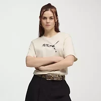 PUMA Womens Crew Neck Short Sleeve Active T-Shirt