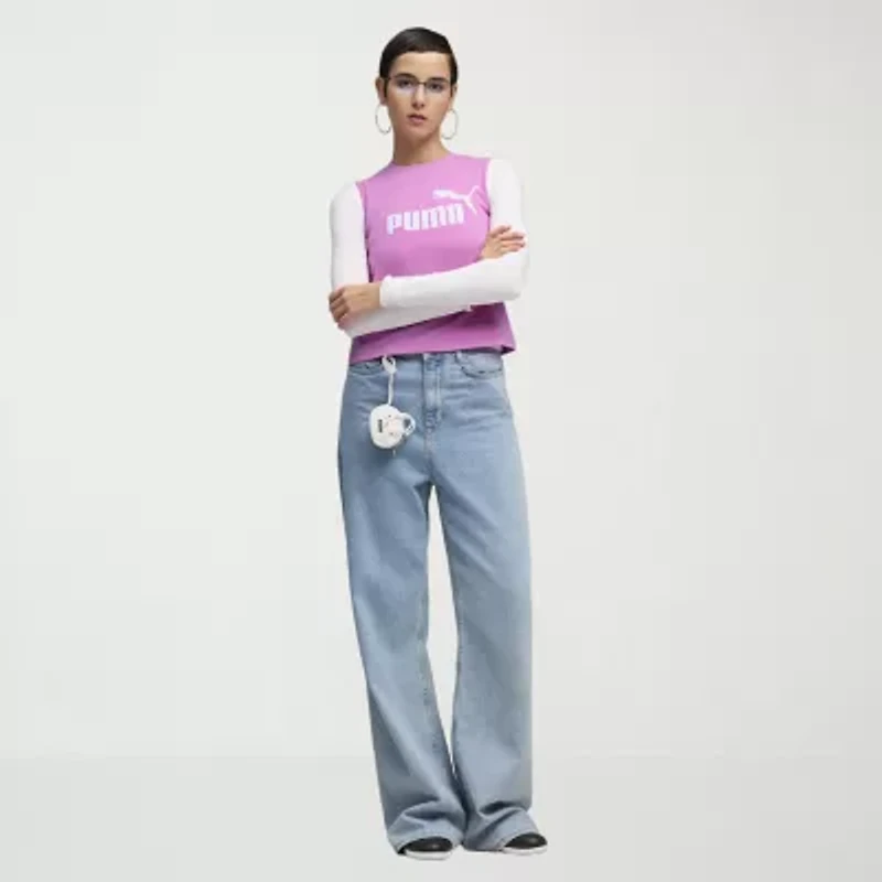 PUMA Womens Crew Neck Sleeveless Active Tank Top