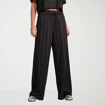 PUMA Womens Wide Leg Mid Rise Relaxed Fit Drawstring Pant