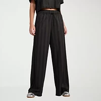 PUMA Womens Wide Leg Mid Rise Relaxed Fit Drawstring Pant