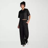 PUMA Womens Wide Leg Mid Rise Relaxed Fit Drawstring Pant
