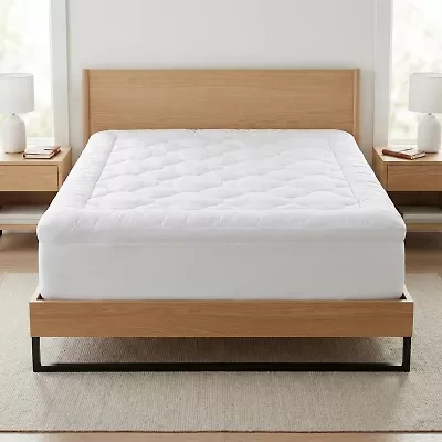Ella Jayne Lofty 100% Cotton Plush Gel Fiber Filled Mattress Topper