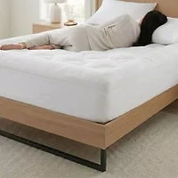 Ella Jayne Lofty 100% Cotton Plush Gel Fiber Filled Mattress Topper