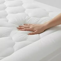Ella Jayne Lofty 100% Cotton Plush Gel Fiber Filled Mattress Topper
