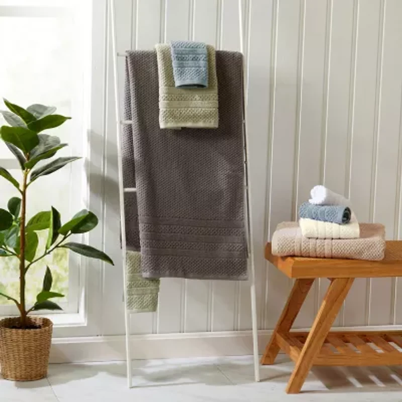 Linery Cotton Checkered Weave -pc. Quick Dry Bath Towel Set