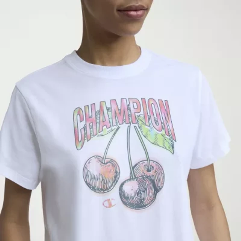 Champion Womens Crew Neck Short Sleeve Active T-Shirt