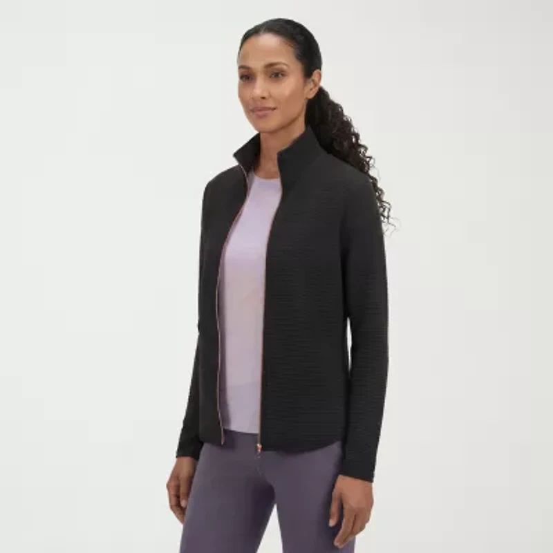 Skechers Womens Go Walk®  Ottoman Scoop Hem Jacket - Cozy Fit