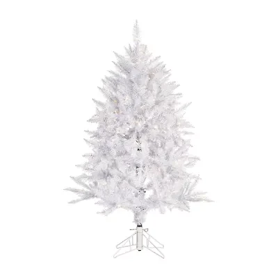 4.5' Prelit Sparkle White Spruce Artificial Christmas Tree