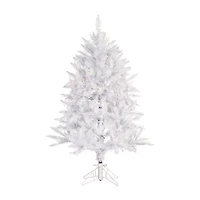 4.5' Prelit Sparkle White Spruce Artificial Christmas Tree