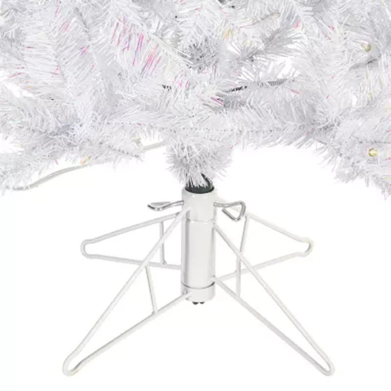 4.5' Prelit Sparkle White Spruce Artificial Christmas Tree