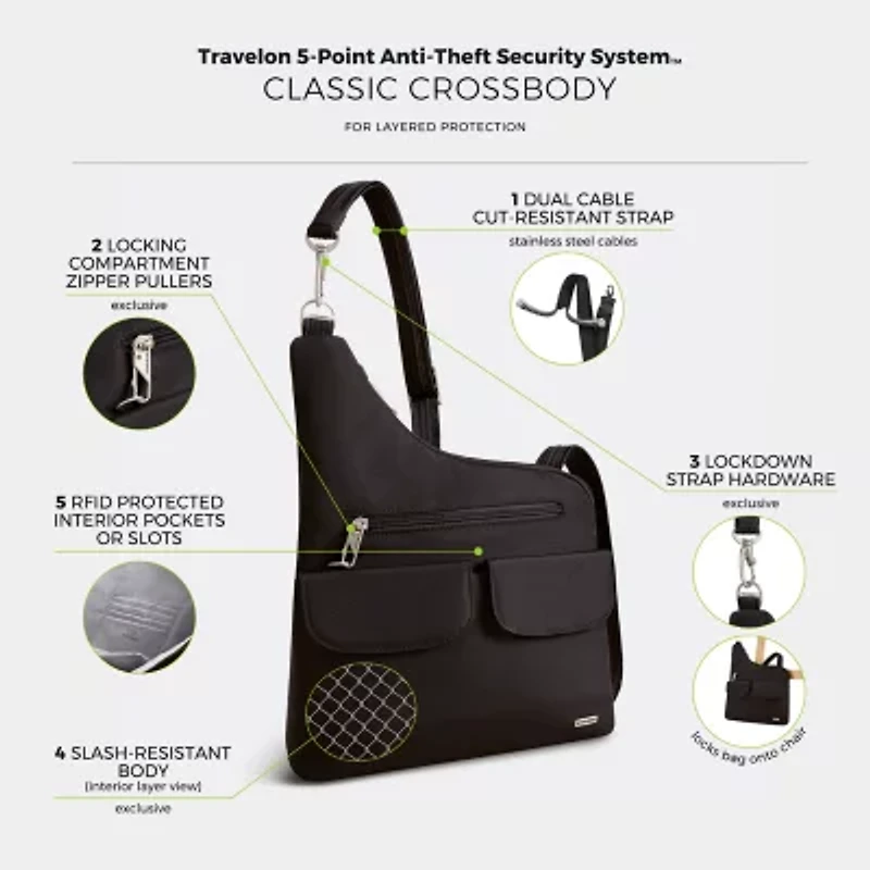 Travelon Anti-Theft Classic Crossbody Bag