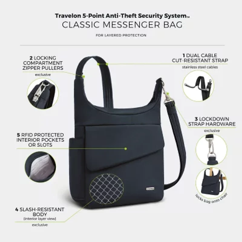 Travelon Anti-Theft Classic Messenger Bag