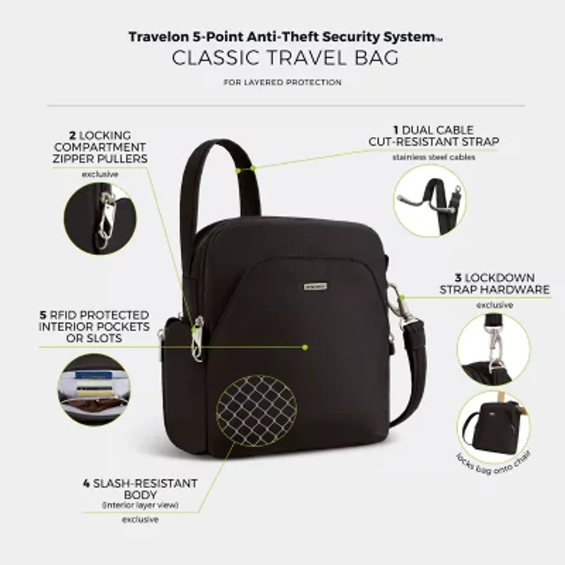 Travelon Anti-Theft Classic Travel Crossbody Bag