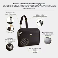 Travelon Anti-Theft Classic Convertible Crossbody & Waist Pack