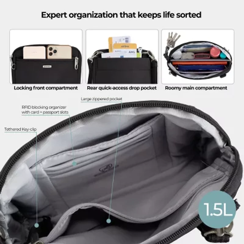 Travelon Anti-Theft Classic Convertible Crossbody & Waist Pack