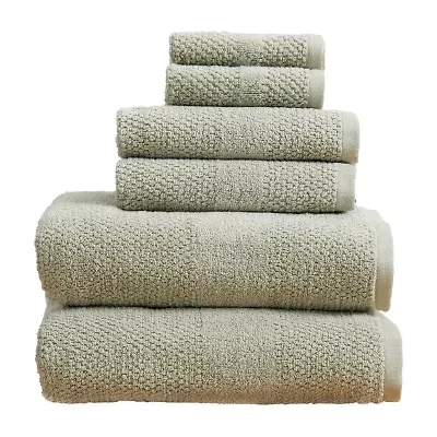 Linery Cotton Textured Weave 6-pc. Quick Dry Bath Towel Set