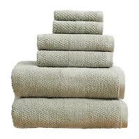 Linery Cotton Textured Weave 6-pc. Quick Dry Bath Towel Set