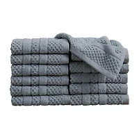 Linery Cotton Checkered Weave 12-pc. Quick Dry Washcloth