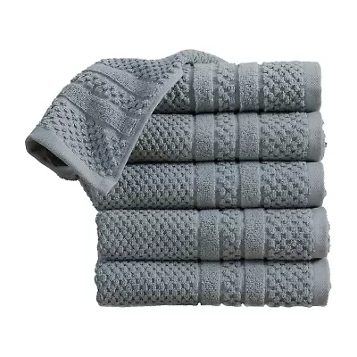 Linery Cotton Checkered Weave 6-pc. Quick Dry Bath Towel Set