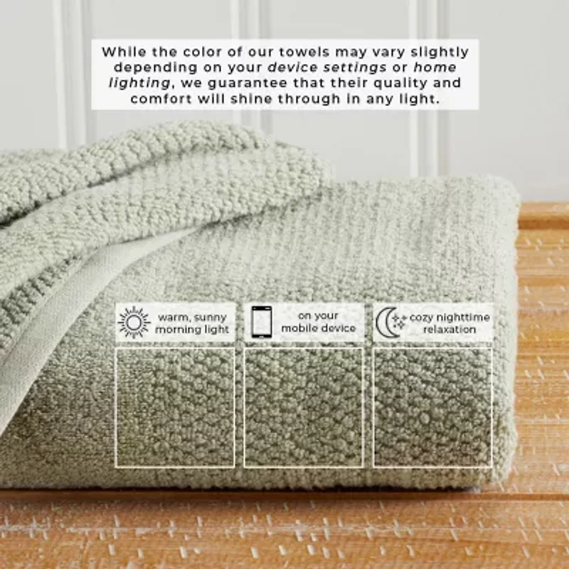 Linery Cotton Textured Weave 6-pc. Quick Dry Bath Towel Set