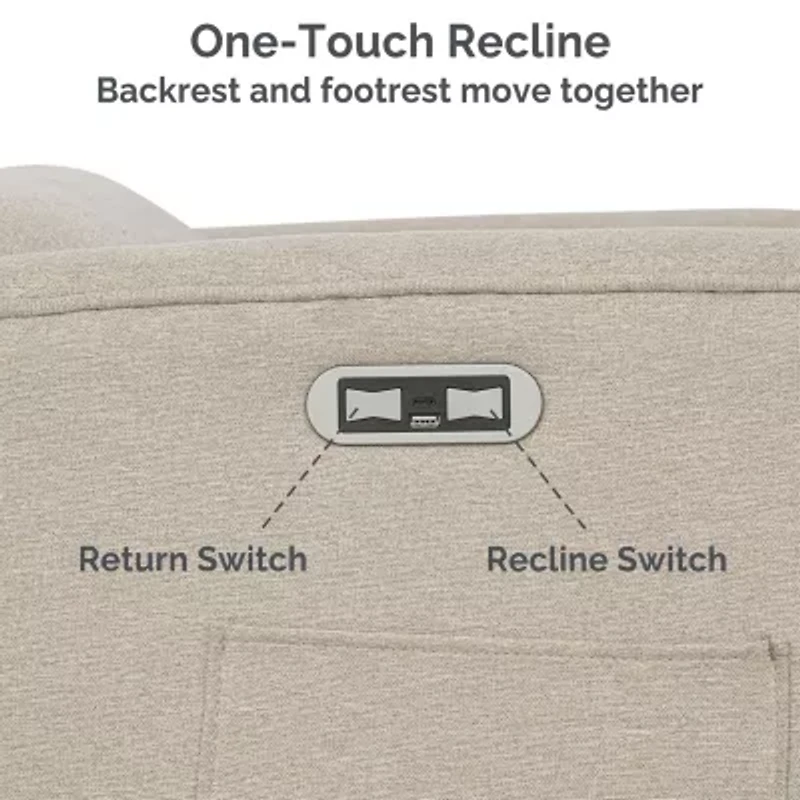 Madison Park Curved Slope-Arm Recliner