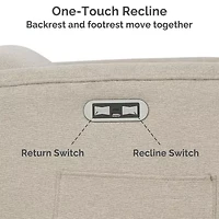 Madison Park Curved Slope-Arm Recliner