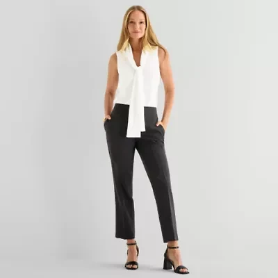 Black Label by Evan-Picone Crepe Womens Classic Fit Straight Suit Pant