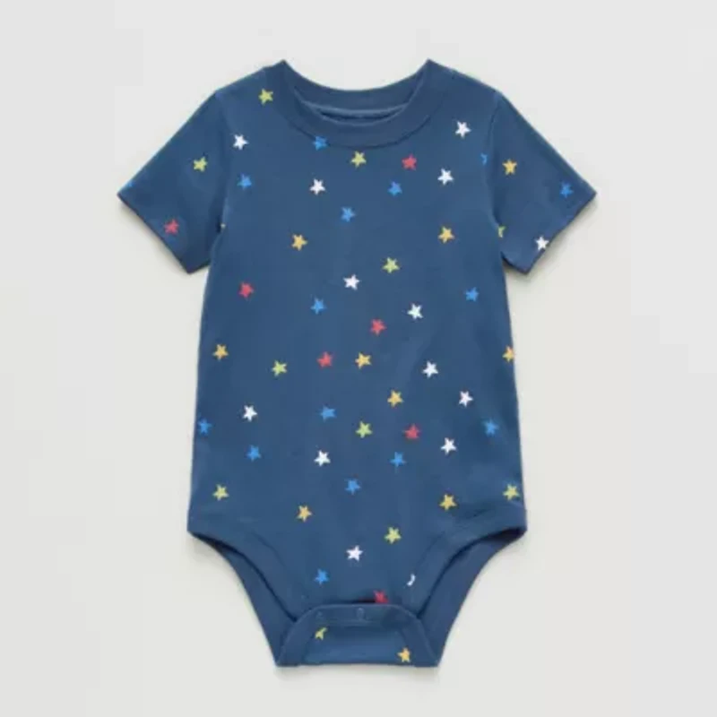 Okie Dokie Baby Boys Crew Neck Short Sleeve Bodysuit