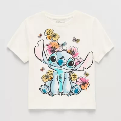Little & Big Kid Girls Crew Neck Short Sleeve Regular Fit Graphic T-Shirt