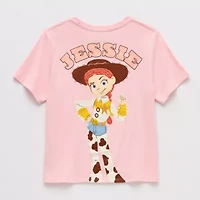Little & Big Kid Girls Crew Neck Short Sleeve Regular Fit Jessie Graphic T-Shirt