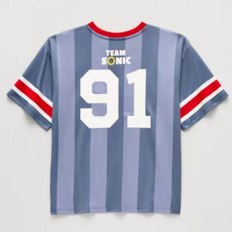 Little & Big Kid Boys V Neck Sonic the Hedgehog Short Sleeve Jersey