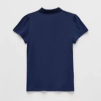 Thereabouts Little & Big Kid Girls Short Sleeve Regular Fit Polo Shirt