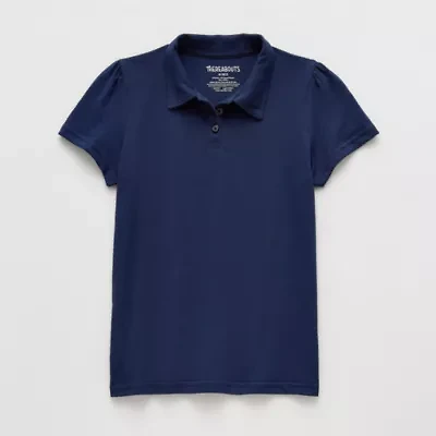 Thereabouts Little & Big Kid Girls Short Sleeve Regular Fit Polo Shirt