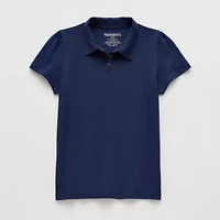 Thereabouts Little & Big Kid Girls Short Sleeve Regular Fit Polo Shirt
