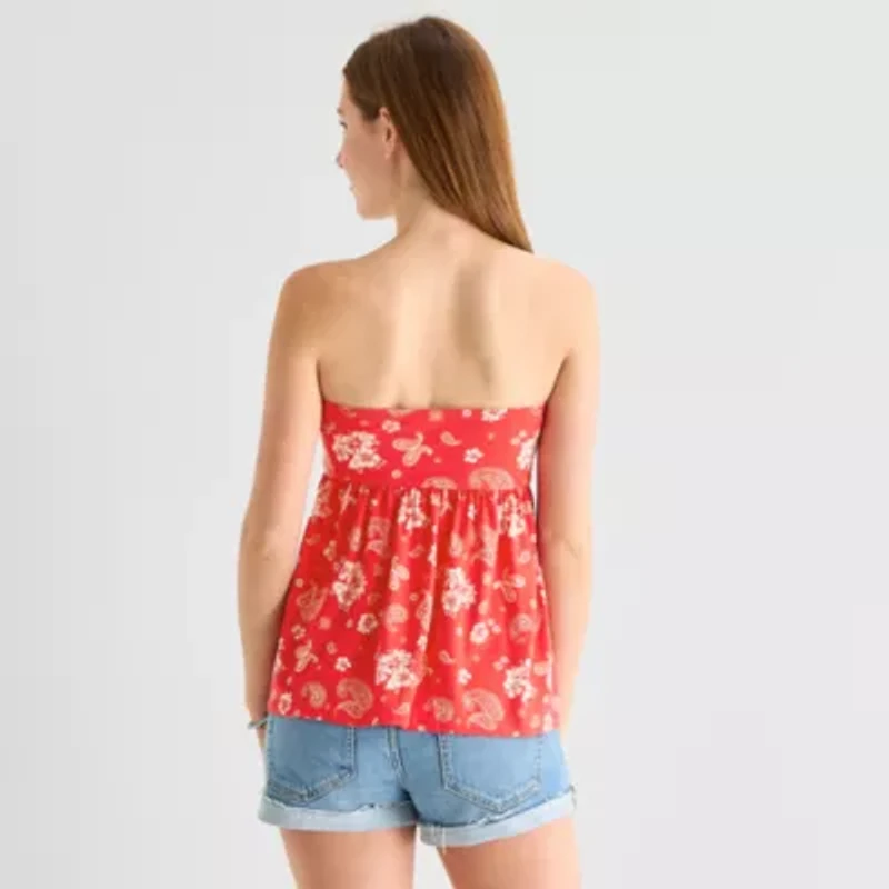 Arizona Womens Juniors Babydoll Top