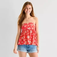 Arizona Womens Juniors Babydoll Top