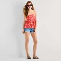 Arizona Womens Juniors Babydoll Top