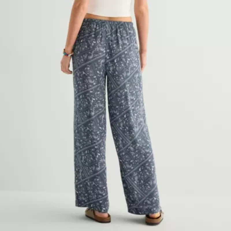 Arizona Womens Juniors Straight Pull-On Pant
