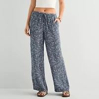 Arizona Womens Juniors Straight Pull-On Pant
