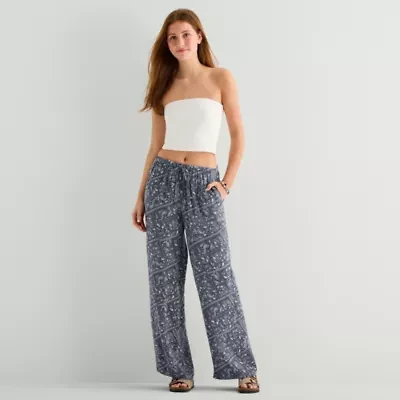 Arizona Womens Juniors Straight Pull-On Pant