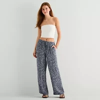 Arizona Womens Juniors Straight Pull-On Pant