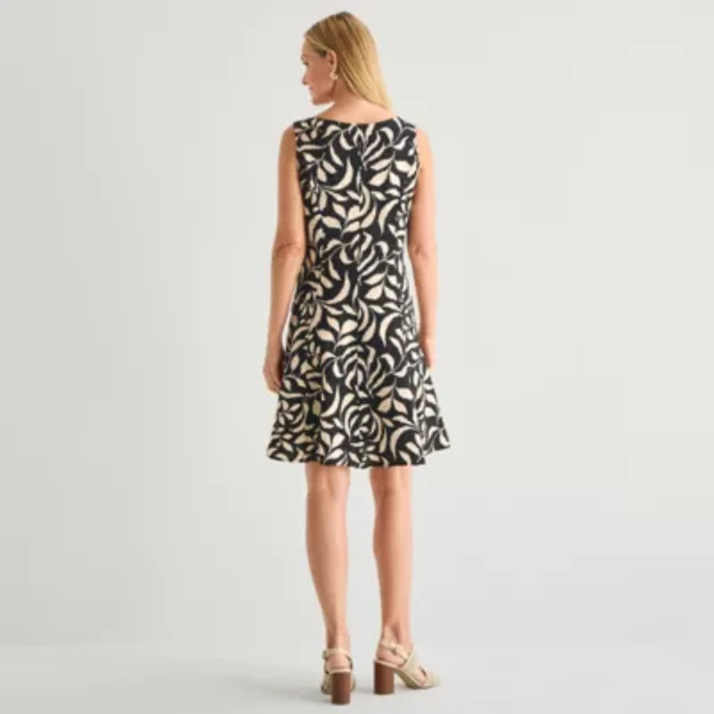 Perceptions Womens Floral Jacket Dress
