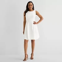 Black Label by Evan-Picone Womens Sleeveless Fit + Flare Dress