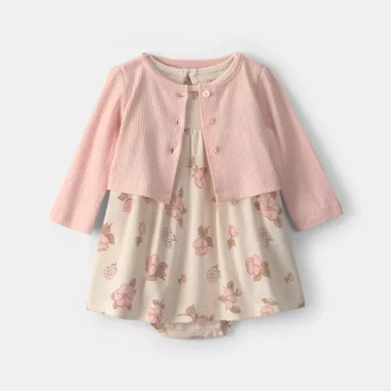Carter's Baby Girls Fitted Floral 2-pc. Dress Set