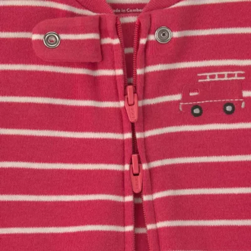 Carter's Firetruck Baby Boys Striped Sleep and Play